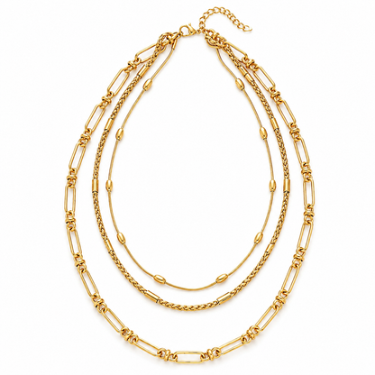 Stephanie Necklace in 18K gold-plated stainless steel