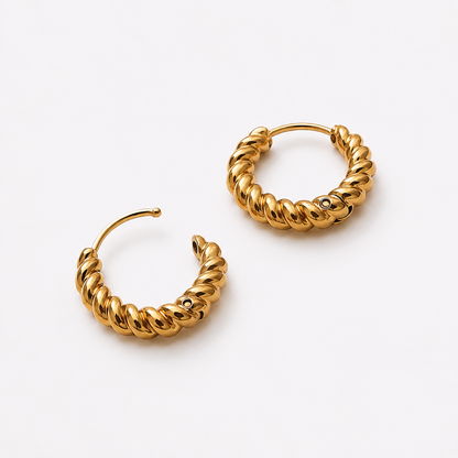 Carina Earrings in 18K gold-plated stainless steel, alternate view