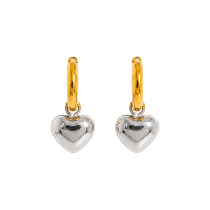 Amara Earrings in two-tone gold and silver-tone stainless steel