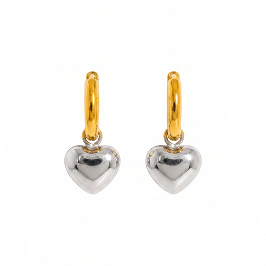 Amara Earrings in two-tone gold and silver-tone stainless steel