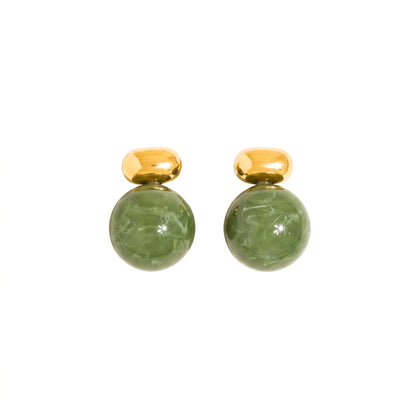 Elisse Earrings in 18K gold-plated stainless steel with resin