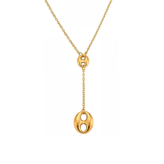 Lila Lariat Necklace in 18K gold-plated stainless steel
