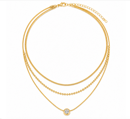 Yanban Necklace in 18K gold-plated stainless steel