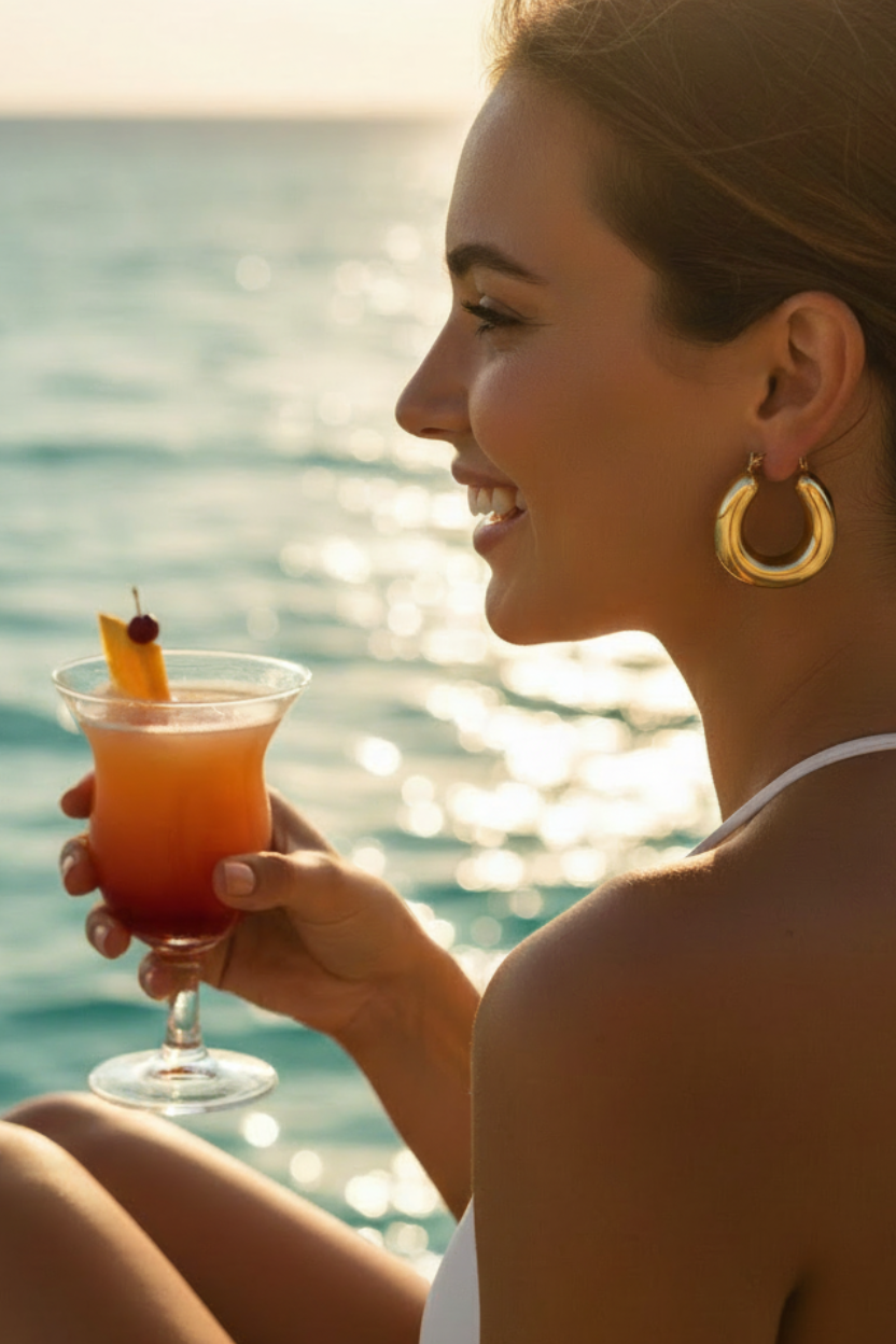 Rosie Earrings Lifestyle - Proportioned
